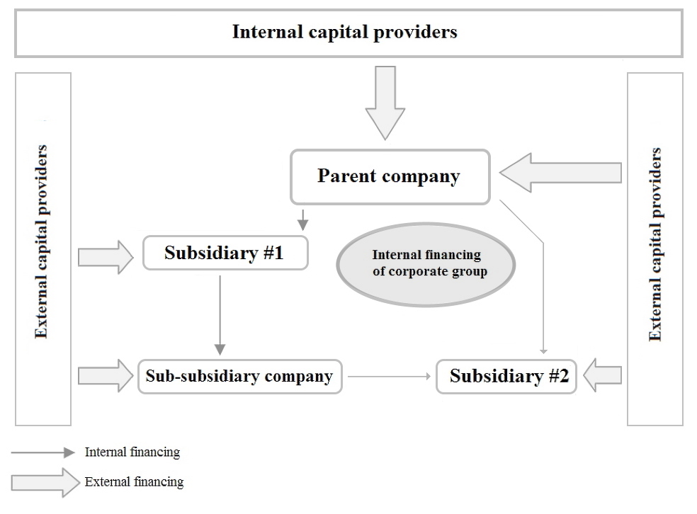 Structure of investment financing in a corporate group (holding) Structure of investment financing in a corporate group (holding)